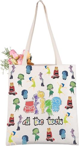CMNIM Cartoon Emotion Gift Inside Movie All The Feelings Characters Tote Bag Out Faces Merch Joy Anger Fear Sadness Handbags in Saudi Arabia