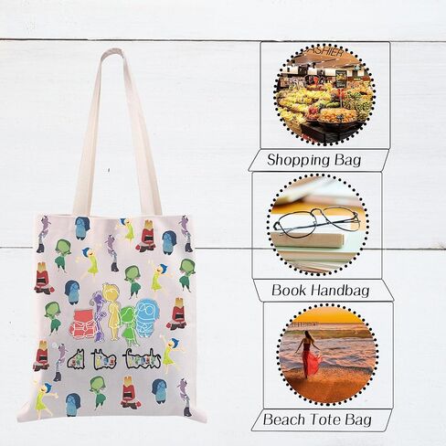CMNIM Cartoon Emotion Gift Inside Movie All The Feelings Characters Tote Bag Out Faces Merch Joy Anger Fear Sadness Handbags in Saudi Arabia