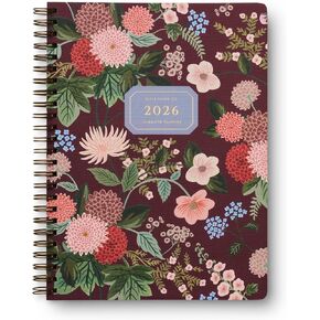 شركة RIFLE PAPER CO. 2024 Blossom مخطط حلزوني علوي لمدة 12 شهرًا - مخطط مؤرخ شهري وأسبوعي، قمة حلزونية مزدوجة قوية، مساحة للملاحظات الشهرية وقائمة المهام الأسبوعية