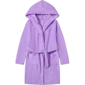 Umeyda Boys Girls Hooded Bathrobe Soft Towel Robe Kids Terry Cloth Spa Robes Sleepwear, 3-12 Years in Kuwait