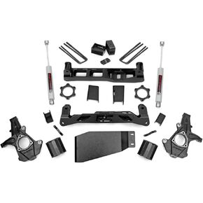 طقم رفع Rough Country 5 بوصات لـ 07-13 Chevy Silverado GMC Sierra 1500 4WD - 26230