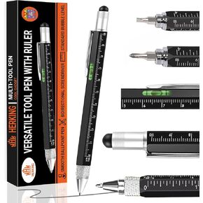 Black Multitool Tech Tool Pen Screwdriver Pen Birthday Gifts For Men Dad Grandpa Boyfriend Stocking Stuffers