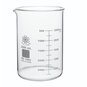 United Scientific™ BG1000-3000 أكواب زجاجية من فئة البورسليكات | غريفين كوب منخفض الشكل | تخرج مع صنبور | مصممة للمختبرات وفصول الكيمياء | سعة 3000 مل