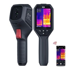 كاميرا HIKMICRO B20 256 x 192 الحرارية بالأشعة تحت الحمراء مع كاميرا مرئية 2 ميجابكسل وواي فاي، معدل تحديث 25 هرتز، شاشة LCD 3.2 بوصة، كاميرا تصوير حراري بقياس كامل الشاشة، IP54، -4 ~ 1022 درجة فهرنهايت