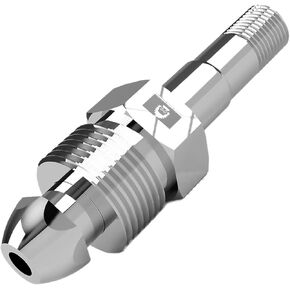 حلمات CGA580 عالية الضغط للغاز الخامل المضغوط إلى محول أسطوانة NPT 1/4 بوصة MNPT، CGA 580 مصنوع من الفولاذ المقاوم للصدأ 304 (CGA580، SS316L، الطول = 88.5 مم 1 قطعة)