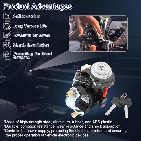غطاء مفتاح قفل الإشعال 81910-A4110 لـ 2015-2021 Kia Sedona، 2015-2019 Hyundai Sonata غطاء قفل الإشعال، يستبدل 81910A4110 81910 A4110 81910-A4210 مجموعة مفتاح مبيت الإشعال in Kuwait