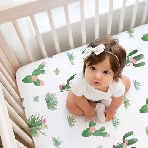 Sweet Jojo Designs Floral Girl Jersey Stretch Knit Baby Fitted Crib Sheet for Soft Toddler Bed Nursery - Navy Blue and Blush Pink Boho Shabby Chic Rose Watercolor Flower in Saudi Arabia