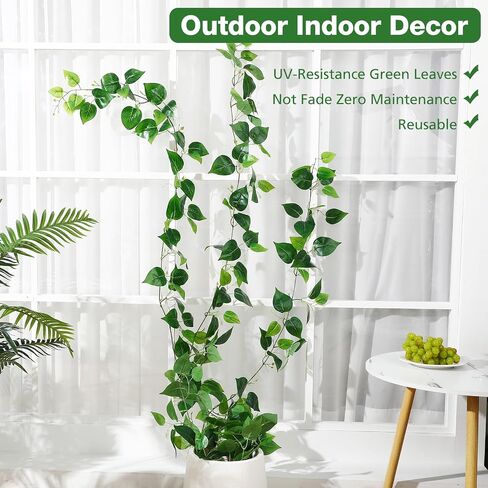 12 Pcs 5.6ft Artificial Christmas Faux Garland Norfolk Pine Garlands Realistic Leaves Hanging Greenery Plant for Christmas Table Fireplace Wall Mantle Indoor Xmas Decor in Kuwait