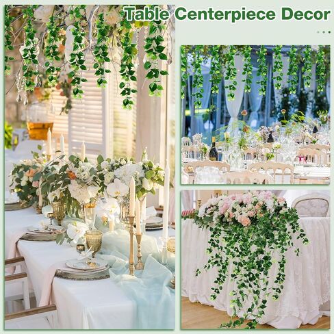 12 Pcs 5.6ft Artificial Christmas Faux Garland Norfolk Pine Garlands Realistic Leaves Hanging Greenery Plant for Christmas Table Fireplace Wall Mantle Indoor Xmas Decor in Kuwait