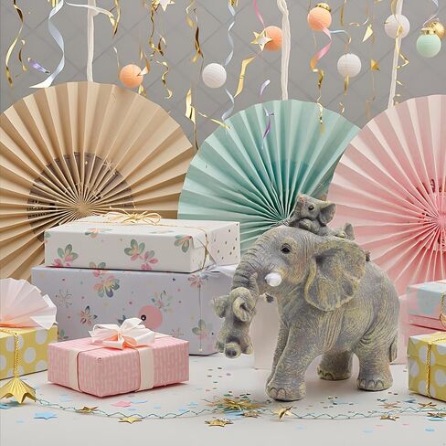 MrHsiang Cute Good Luck Elephant Statue Home Decor Elephant Gifts for Women Brings Good Luck & Strength for Living Room, Office ，Shelf & More! in Saudi Arabia