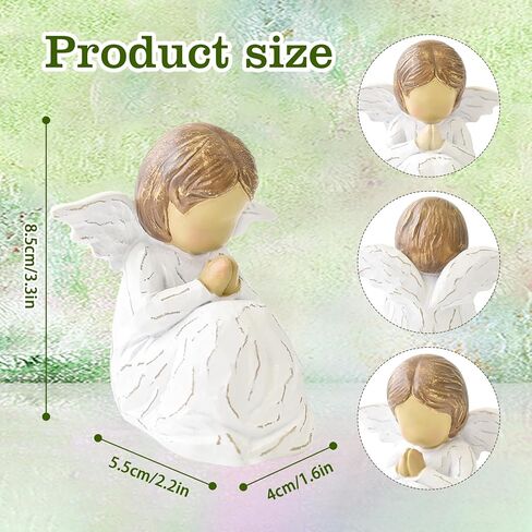 JINGIHE Angel Figurines for Women, Gifts for Mom, Angel Statues and Figurines, Resin Guardian Angel Figurine Gifts, Hand-Painted Sculpture, Angels Ornaments Home Decor in Kuwait