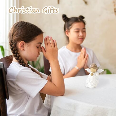 JINGIHE Angel Figurines for Women, Gifts for Mom, Angel Statues and Figurines, Resin Guardian Angel Figurine Gifts, Hand-Painted Sculpture, Angels Ornaments Home Decor in Kuwait