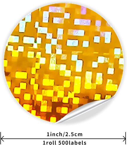 Round Stickers Gold 1 Inch Circle Labels Color Coding Glitter Shiny Dot Sticker Waterproof Removable Roll of 500 in Kuwait