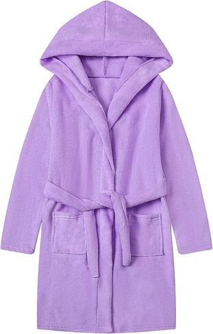 Umeyda Boys Girls Hooded Bathrobe Soft Towel Robe Kids Terry Cloth Spa Robes Sleepwear, 3-12 Years in Kuwait