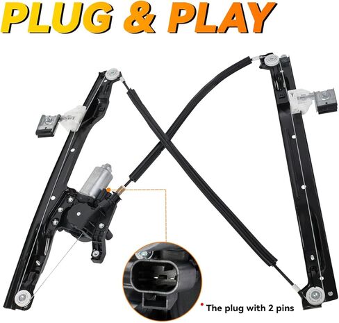 New 1pc Front Driver (Left) Side Power Window Regulator with Motor Assembly Compatible with 02-04 Bravada 02-09 Trailblazer/XL/XUV 04-07 Rainier 05-09 9-7x 03-08 Ascender 7 Seating/113in Base in Kuwait