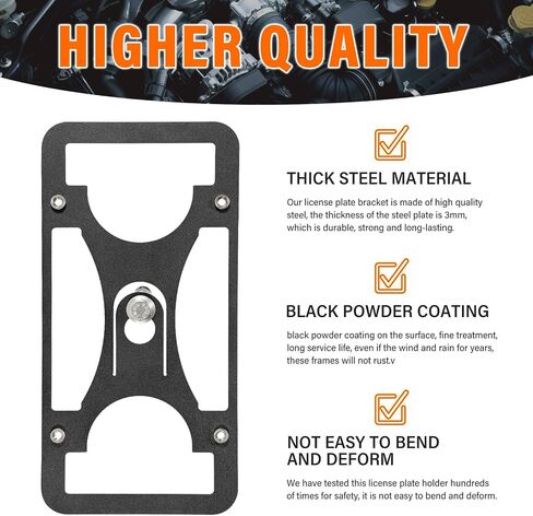 Front Bumper Tow Hook License Plate Mount Bracket Compatible with Audi A7/S7 2019-2024, No Drill Plate Holder, Front License Plate Bracket in Kuwait