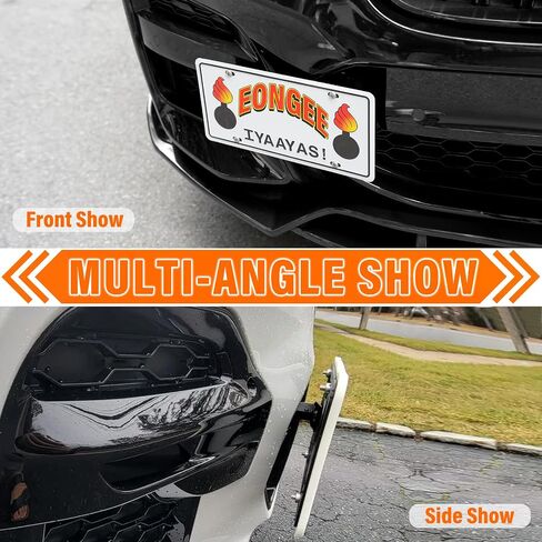 Front Bumper Tow Hook License Plate Mount Bracket Compatible with Audi A7/S7 2019-2024, No Drill Plate Holder, Front License Plate Bracket in Kuwait
