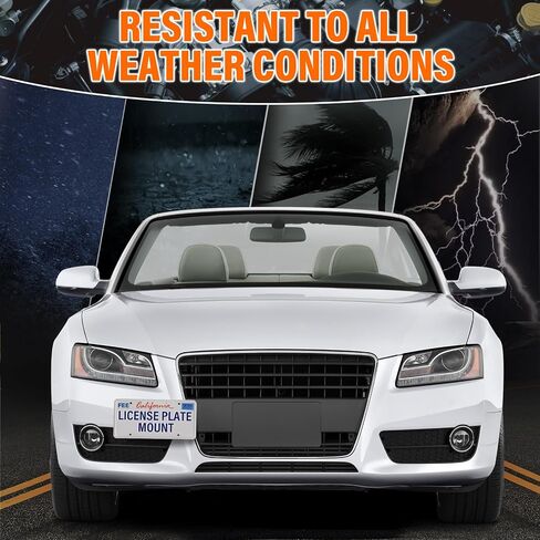 Front Bumper Tow Hook License Plate Mount Bracket Compatible with Audi A7/S7 2019-2024, No Drill Plate Holder, Front License Plate Bracket in Kuwait