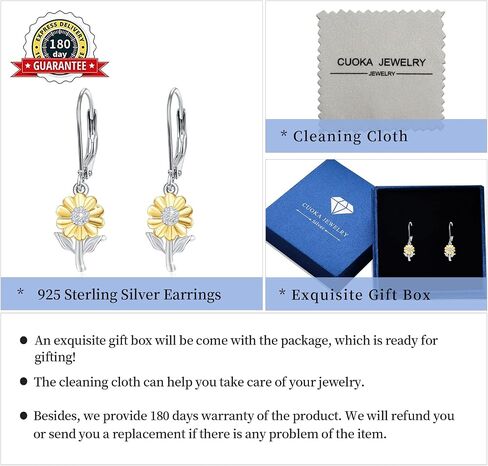 Sunflower Bee Hoop Earrings 925 Sterling Silver Believe You Are My Sunshine Hoop Earring Hypoallergenic with Teardrop Pearl Sunflower Jewelry for Women in Saudi Arabia