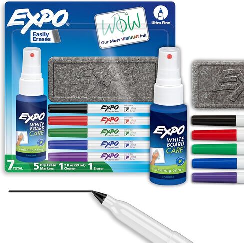 EXPO Low Odor Dry Erase Marker Set, Ultra Fine Tip, Assorted Colors, 5 Count in Saudi Arabia