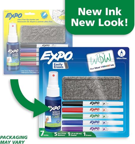 EXPO Low Odor Dry Erase Marker Set, Ultra Fine Tip, Assorted Colors, 5 Count in Saudi Arabia