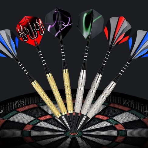 linkvisions Steel Tip Darts Set, 18 Grams, 15 Pack Steel Barrels in Kuwait