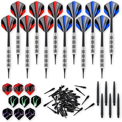 linkvisions Steel Tip Darts Set, 18 Grams, 15 Pack Steel Barrels in Kuwait