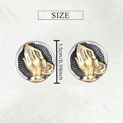 Vintage Praying Hands God's Eye Stud Earrings Evil Eye Protect Luck Earrings for Women and Men Jewerly in Saudi Arabia
