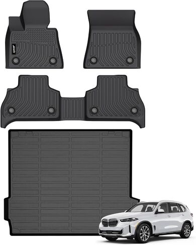 Jenofa-Car Floor Mats & Cargo Liner for Benz GLE 2020-2024 GLE 350 & 450 (No for Coupe) 5 Seats All Weather Floor Mats Set Custom for Mercedes Benz GLE Full Set Floor Liners Accessories Black in Kuwait