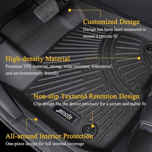 Jenofa-Car Floor Mats & Cargo Liner for Benz GLE 2020-2024 GLE 350 & 450 (No for Coupe) 5 Seats All Weather Floor Mats Set Custom for Mercedes Benz GLE Full Set Floor Liners Accessories Black in Kuwait