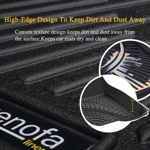 Jenofa-Car Floor Mats & Cargo Liner for Benz GLE 2020-2024 GLE 350 & 450 (No for Coupe) 5 Seats All Weather Floor Mats Set Custom for Mercedes Benz GLE Full Set Floor Liners Accessories Black in Kuwait