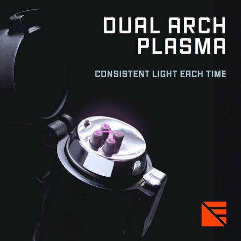 Dark Energy Plasma Lighter with Mini Flashlight | Rechargeable Dual-Arc Plasma Beam, 120 Lumen Flashlight and Strobe | Rugged, Tactical Design for Camping, Hiking, Outdoor, Home and Emergency in Kuwait