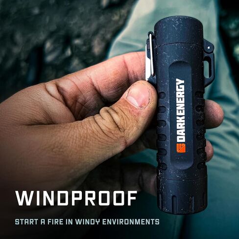 Dark Energy Plasma Lighter with Mini Flashlight | Rechargeable Dual-Arc Plasma Beam, 120 Lumen Flashlight and Strobe | Rugged, Tactical Design for Camping, Hiking, Outdoor, Home and Emergency in Kuwait
