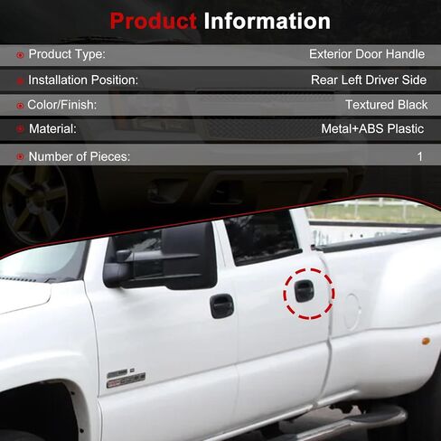 Front Right Passenger Side Exterior Door Handle with Keyhole for Cheyrolet Ayalanche Silyerado Suburban Tahoe GMC Sierra Yukon Cadillac Escalade 15034986 77262 GM1311129 in Kuwait