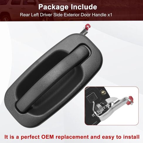 Front Right Passenger Side Exterior Door Handle with Keyhole for Cheyrolet Ayalanche Silyerado Suburban Tahoe GMC Sierra Yukon Cadillac Escalade 15034986 77262 GM1311129 in Kuwait
