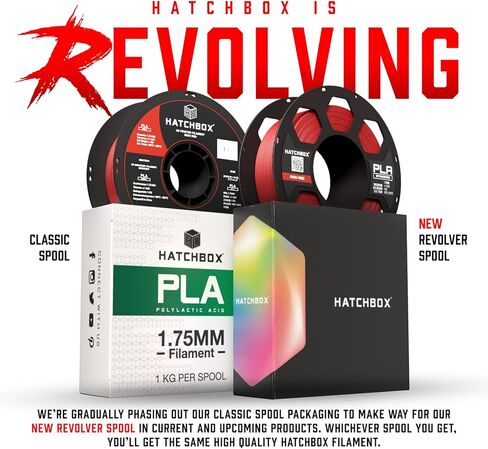 HATCHBOX Magic Stone PLA 3D Printer Filament, Dimensional Accuracy +/- 0.03 mm, 1 kg Spool, 1.75 mm, Granite in Kuwait