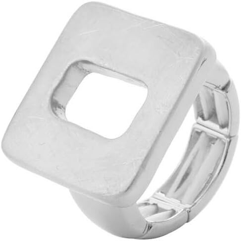 Chunky Gold Ring Metal Geometric Rings for Women Exaggerated With Adjustable Elastic Rope Ring in Kuwait
