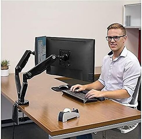 حامل شاشة كمبيوتر قابل للتعديل من سلسلة Fellowes 8056501 Platinum لشاشتين مع أذرع شاشة مزدوجة، سعة شاشة 32 بوصة in Kuwait