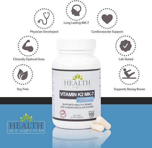 Health As It Ought To Be Vitamin D|3 7500 IUs Supplement | Physician Formulated Supports Healthy Bones & Immune System | 100 Softgels in Saudi Arabia