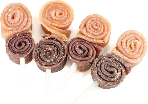 Pawmate Dog Treats Chicken Wrapped Donuts Ring، مضغ يدوم طويلاً، وجبات خفيفة خالية من الحبوب مع توراين للكلاب المتوسطة والكبيرة، 4 قطع in Kuwait