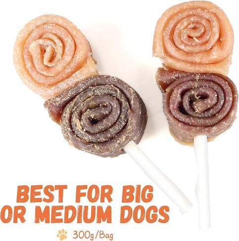 Pawmate Dog Treats Chicken Wrapped Donuts Ring، مضغ يدوم طويلاً، وجبات خفيفة خالية من الحبوب مع توراين للكلاب المتوسطة والكبيرة، 4 قطع in Kuwait