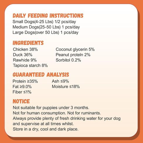 Pawmate Dog Treats Chicken Wrapped Donuts Ring، مضغ يدوم طويلاً، وجبات خفيفة خالية من الحبوب مع توراين للكلاب المتوسطة والكبيرة، 4 قطع in Kuwait