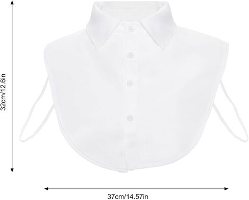 2 Pieces Faux Collar Black and White Collared Shirt Women Dickey Collar for Women Detachable Half False Blouse in Kuwait