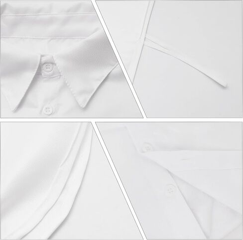 2 Pieces Faux Collar Black and White Collared Shirt Women Dickey Collar for Women Detachable Half False Blouse in Kuwait