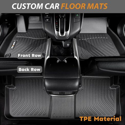 AIPOIL®TPE Floor Mats & Cargo Liner Custom for 2019-2025 Mazda 3 (Only Fit Hatchback) All Weather Protection丨Full Set Automobile mats Accessories, Black. in Kuwait