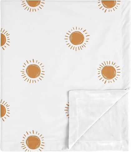 Sweet Jojo Designs Boho Rainbow Girl Blanket Receiving Security Swaddle Newborn Toddler Nursery Minky by Sweet Jojo Designs - Blush Pink Dusty Rose Gold Yellow Mauve Taupe Beige Bohemian Celestial in Kuwait