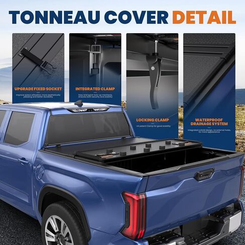 غطاء تونيو من الألياف الزجاجية بطول 5 أقدام متوافق مع 2024 2025 Toyota Tacoma (باستثناء صناديق تخزين الإصدار الخاص Trail) in Kuwait