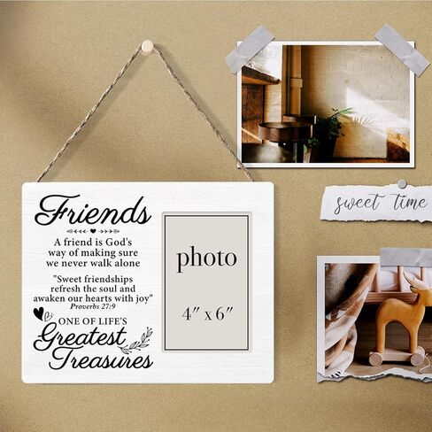 Zauly Auntie Aunt Gift Wooden Picture Frame, Auntie's Bestie Wood Photo Frame Gifts Idea for Birthday Mothers Day Christmas, Tabletop & Wall Mounting, 4x6 Photo in Kuwait