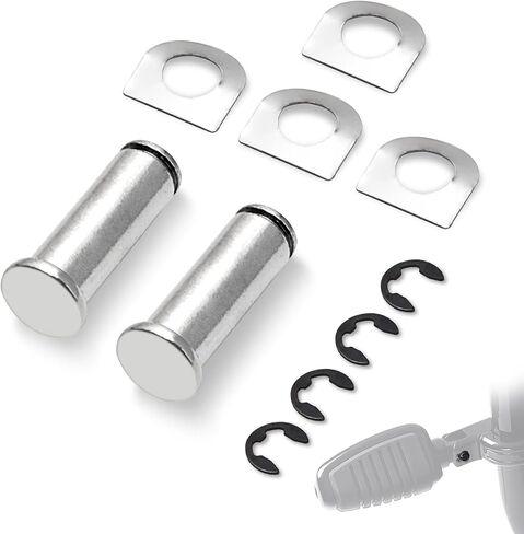 مجموعة دبابيس تثبيت FOVPLUE Footpeg، دبوس Clevis + غسالة زنبركية + حلقة الاحتفاظ لموديلات Harley مع مساند قدم للراكب/الراكب على شكل ذكر، من أجل CVO Dyna Touring Softail Sportster إلخ., أسود in Kuwait