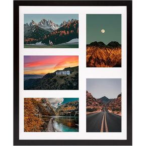 3 Picture Frame Black Display 5x7 Triple Mat 8x16 Collage Photo Frames for Wall Decor in Saudi Arabia
